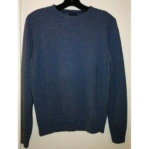 J.W. NORDSTROM Men's Small Blue Heather Italian Merino Wool Crew Neck Pullover